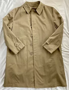 Vintage London Fog Mens Trenchcoat in Tan with Removable Fleece Lining 48Long - Picture 1 of 8