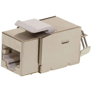 Shielded CAT5e Keystone Jack Snap-in Insert RJ45 110 Punch-Down Silver 1-100 Lot - Picture 1 of 10