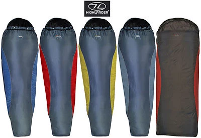 Voyager Lightweight Mummy Compact Sleeping Bag Travel Camping 1-3 Season  - Image 1 of 4