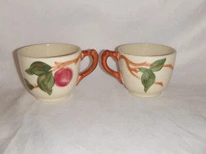 2 VINTAGE FRANCISCAN APPLE 2-3/4" SMALL COFFEE TEA MUGS USA - Picture 1 of 10