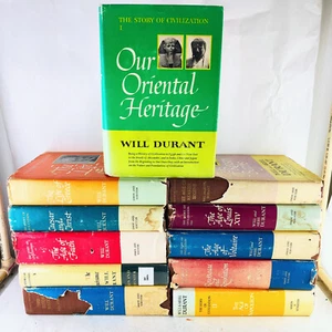 The Story Of Civilization Complete Full Set 11 HC Books w/ DJ Will Durant Lot - Picture 1 of 11