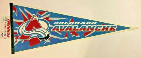 COLORADO AVALANCHE 1980'S NHL HOCKEY VINTAGE RETRO FELT PENNANT NEW/MINT Cover