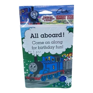 Vintage 90s Pack of Thomas The Tank Engine Train Birthday Party Invitations New! - Picture 1 of 2