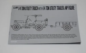 TAKOM 1/4T UTE & TRAILER #2128 ⭐PARTS⭐ INSTRUCTION & MARKINGS BOOKLET 1/35 - Picture 1 of 3