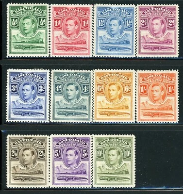 BASUTOLAND 18-28 SG18-28 MH 1938 KGVI Definitive set of 11 CV$86 - Image 1 of 2