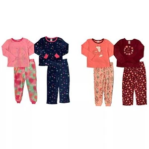 Member's Mark Girl's 4 Piece Plush & Super Soft Fleece Pajama Set - Picture 1 of 5