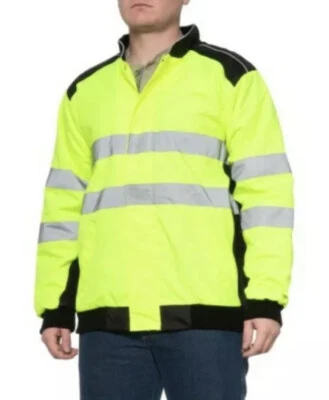 AW Direct Class 3 High Visibility Work Jacket Fleece Insulated 2XL NWT - Image 1 of 4
