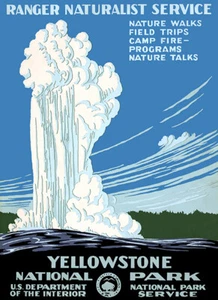 Yellowstone National Park - 1938 - Travel Poster - Picture 1 of 1