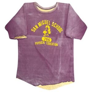 True Vintage Champion Running Man ? Shirt Reversible Physical Education Top Rare