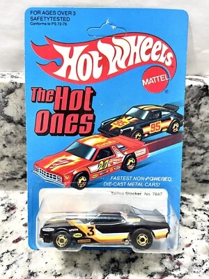 1981 Hot Wheels #7647 Torino Stocker Hong Kong Black Wall Unpunched + Protector - Image 1 of 4