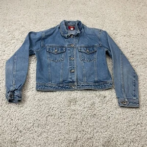 Gap Blue Jean Jacket Girls Large Blue Denim Metal Buttons Coat Kid Youth - Picture 1 of 16