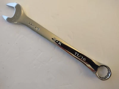 S-K Tools 11/16" 12 point Combination Wrench 88222 Super Chrome Professional - Image 1 of 4
