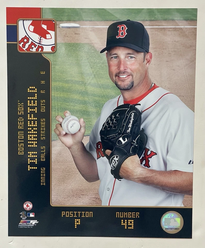 БЕЙСБОЛЬНАЯ ФОТОГРАФИЯ ТИМА ВЕЙКФИЛДА БОСТОНА RED SOX MLB 8 X 10 ДЮЙМОВ НЕПОДПИСАННАЯ — ВСЕ ЗВЕЗДЫ - Изображение 1 из 1