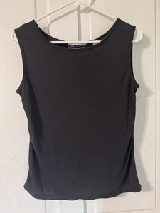 Amanda Smith Black Sleeveless Shell Tank Top Women’s Size M Made in USA - Picture 1 of 3