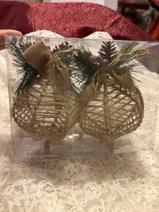 Hobby Lobby Rustikal Land Garn Schnur Weihnachtsschmuck (2) Neu - Bild 1 von 5