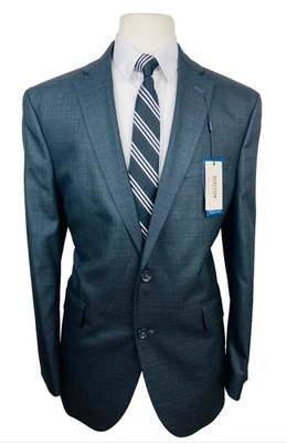 $360 NUEVO KENNETH COLE Para Hombres Gris Cuadros Suave Blazer Abrigo Deportivo Traje Chaqueta Foto 1 de 4