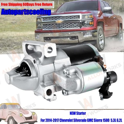 NEW Starter For 2014-2017 Chevrolet Silverado GMC Sierra 1500 M0T24072 5.3L 6.2L — 第 1/4 张图片