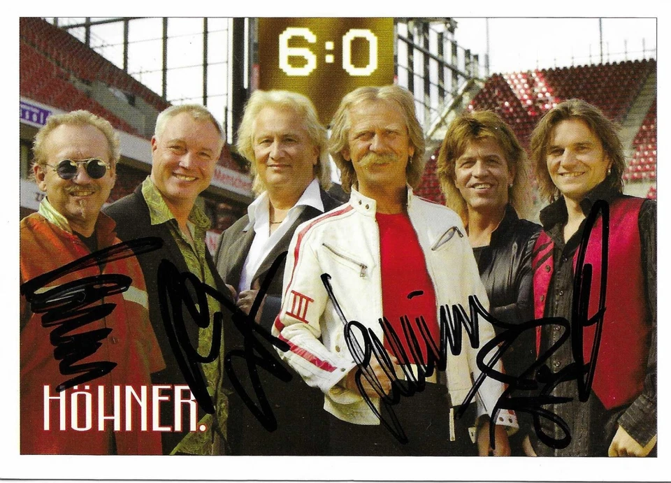 ⭐ Höhner – Original Autogrammkarte – mehrfach signiert – Kultband aus Köln ⭐ - Bild 1 von 1