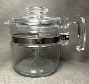 Vintage Pyrex Flameware 7754-B 4 Tassen Glas Kaffeemaschine sauber & vollständig - Bild 1 von 9