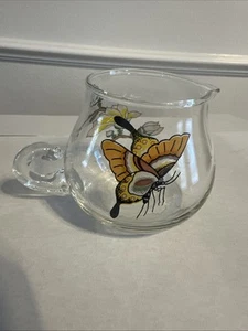 Vintage Dorothy Thorpe Creamer Pitcher 3" Multi Colored Butterfly And Flowers - Picture 1 of 16