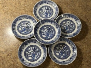 Vintage Blue Willow China Saucer Plate 5 5/8” (SET OF 6) - Picture 1 of 10
