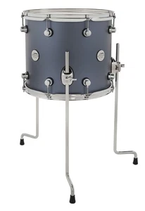 DW Design Series Maple Floor Tom, 12x14, Blue Slate Lacquer w/Chrome Hardware - Picture 1 of 1