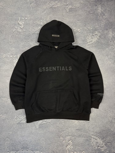 Felpa nera con cappuccio Fear of God Essentials taglia L