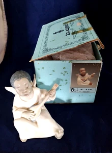 Lladro Black Angel Playing Lute Legacy Collection 4537 w/Orig Box African - Picture 1 of 7