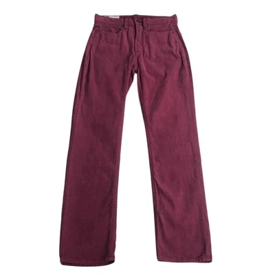 Pantalones de tiro alto GAP Cigarette para mujer 25 0R borgoña pana pierna recta retro Foto 1 de 4