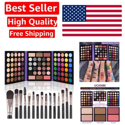 Valentine's Gift 86 Color Eyeshadow Palette + 15 Brushes - Versatile Beauty Set - Image 1 of 4