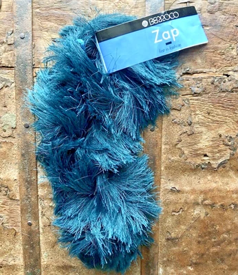 Berroco Zap Soft Eyelash Fur-like Yarn One Hank Teal 50g 50 Yards #3553 France - Image 1 of 4