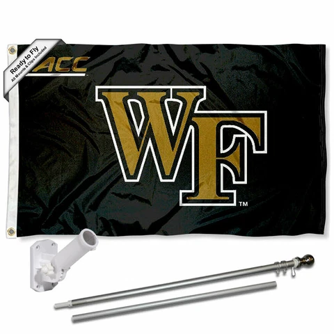 Wake Forest Demon Deacons ACC Flag Pole and Bracket Gift Set Package Cover