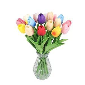 Artificial Tulips Flowers10 PCS Multicolor Fake Faux Tulip BouquetLatex Real ... - Picture 1 of 9