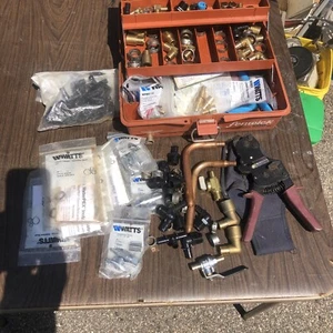 Watts WaterPex Fittings Valves Rings And Adapters Lot Plus chinch tool - Picture 1 of 8