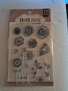 Bo Bunny Set di timbri acrilici Doodle Blooms fiori 11 pezzi ~ NUOVO - Foto 1 di 2