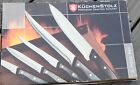 Kuchenstolz Precision Crafted Cutlery Knife Set W/ Sharpening Steel New 6 Pc Set