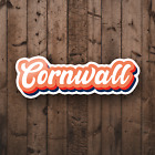 Retro Cornwall Stylised Text Glossy Sticker - Laptop/Decorative Travel Sticker