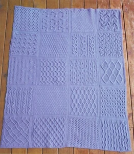 The Taste of Aran Afghan - Twists and Turns Knitting Pattern Booklet- 20 Squares - Picture 1 of 3
