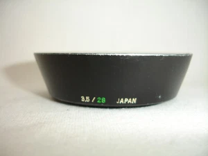 OLYMPUS OM 28mm F/ 3.5 metal LENS HOOD, 49mm size thread 3.5 / 28 ( fair cond) - Picture 1 of 7