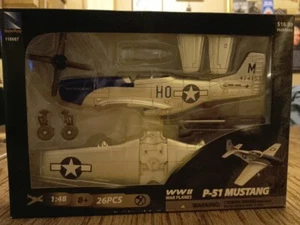 LOT OF 2,WWII War Plane P-51 Mustang 1/48 Scale NewRay Models New - Picture 1 of 7