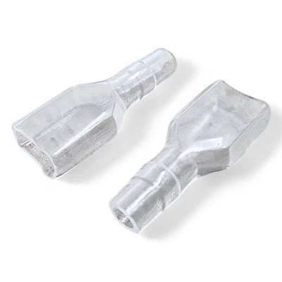 Clear PVC Sleeve Sleeves For Female Spade Crimp Connector Terminal Terminals - Image 1 of 3