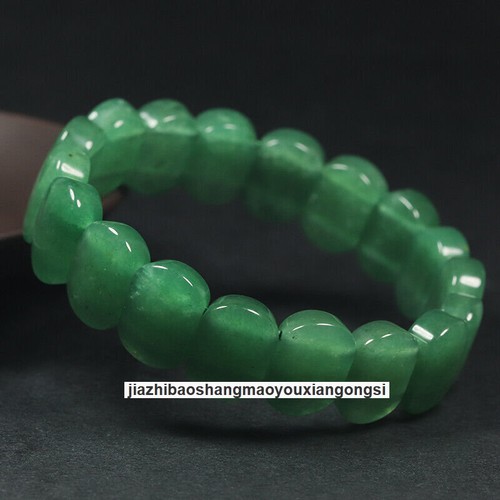 VALENTINO Bracciale 7 5" Grado A 100% Naturale Giada Verde Smeraldo Avventurina AAA