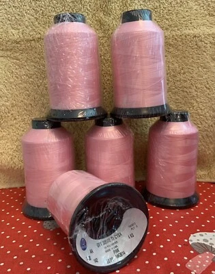 Coats Emb Thread CF Polyester Pink NEW Lot Of 6 See Label For Info USA - Image 1 of 4