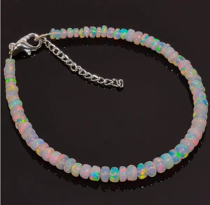Pride2025 Premium 3MM Opal Rainbow Bracelet Birthstone Jewelry Love Energy Gift - Picture 1 of 5