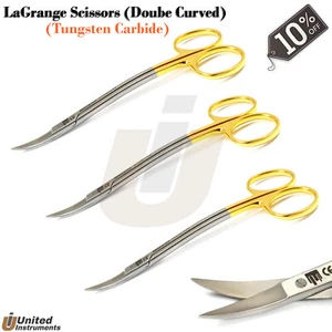 3Pcs Surgical TC LaGrange Shears Dental Micro Gum Tissue Trimming Scissor 11.5cm - Picture 1 of 2