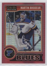 2014-15 O-Pee-Chee Platinum Red Prism /135 Martin Brodeur #1 HOF