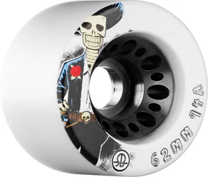 Rollerbones Day of The Dead Speed Wheel 62mm 94a - White (Set of 4) - Picture 1 of 1