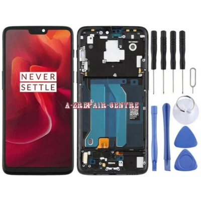 For OnePlus 6 A6000 TFT LCD Screen Touch Digitizer Assembly Black With Frame Kit - Image 1 of 4