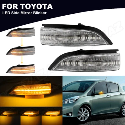 For Toyota Yaris Vitz Camry Saloon Sequential LED Side Mirror Turn Signal Lights - Image 1 of 4