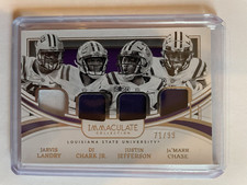 LANDRY/CHARK/JJ/CHASE Quad Relic 2022 Panini Immaculate Collegiate #'d 21/99!!